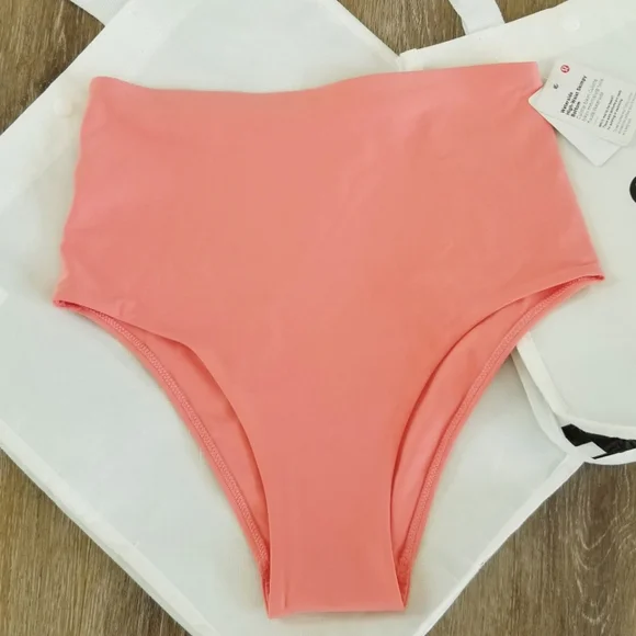Lululemon Waterside High Waist Skimpy Swim Bikini Bottom Raspberry Creme NWT sz6